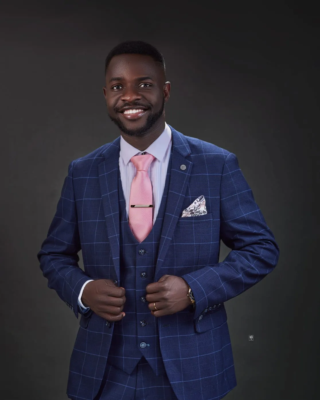 Studio portrait of Joseph D. Adesina